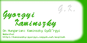 gyorgyi kaminszky business card